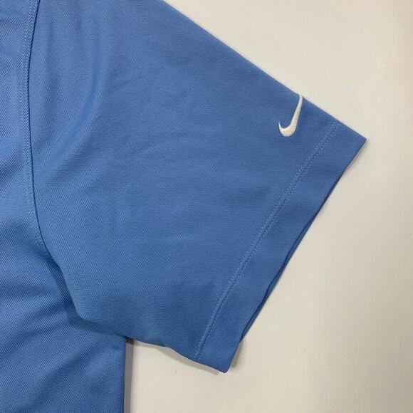 Nike Polo Shirt Mens L Large Blue Jay Golf Dri Fit Tour Performance UV Tech - Picture 5 of 11